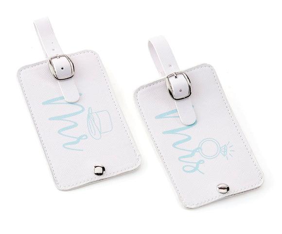 Avenue 9 | Mr & Mrs Luggage Tags | White
