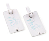 Avenue 9 | Mr & Mrs Luggage Tags | White