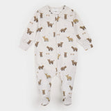 Petit Lem | Highland Cow Print on Crème Sleeper