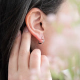 Birch Jewellery | Everyday Heart Huggie Hoop Earrings | Silver