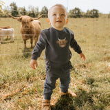 Petit Lem | Highland Cow Ottoman Outfit Set