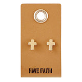 Leather Tag Earrings
