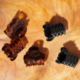 Kitsch | Recycled Plastic Claw Clips | 6 Piece Set | Black & Tort