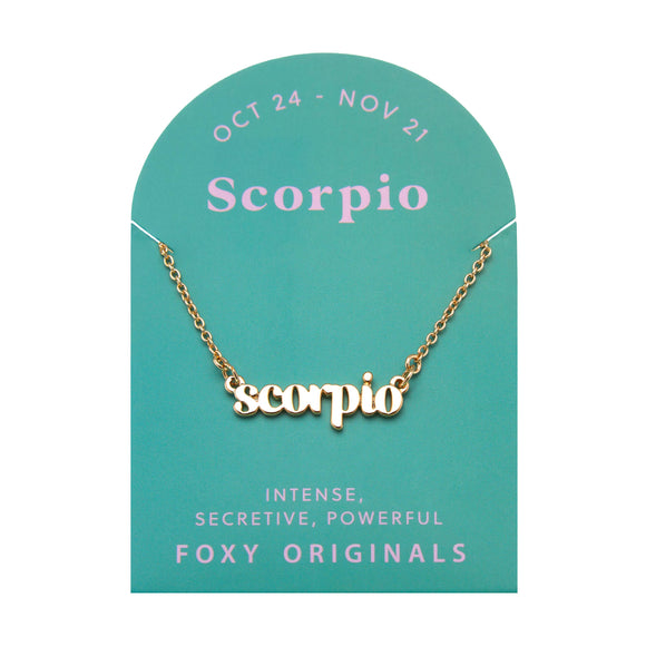 Zodiac Scorpio Necklace | Horoscope Jewelry | Gold
