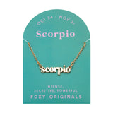 Zodiac Scorpio Necklace | Horoscope Jewelry | Gold