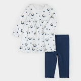 Petit Lem | Blueberries Print on Ribbed Dress Set