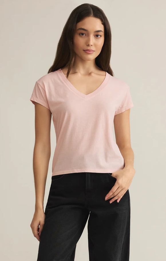Z Supply | Modern V-Neck Tee | Pink Salt