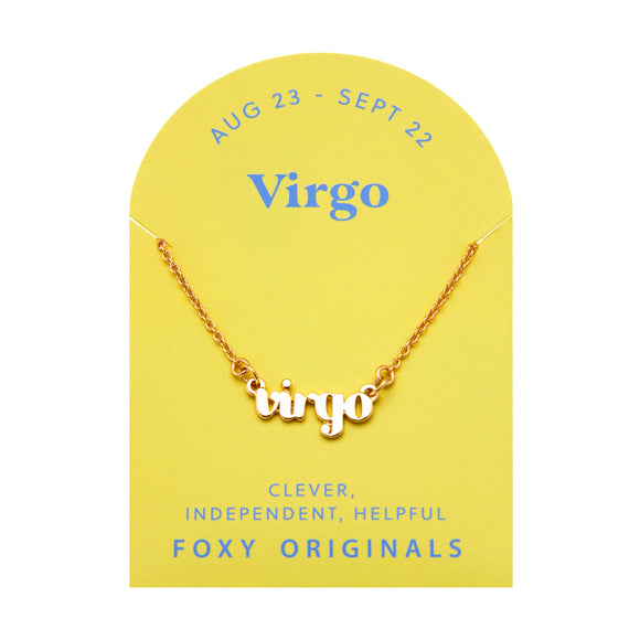 Zodiac Virgo Necklace | Horoscope Jewelry | Gold