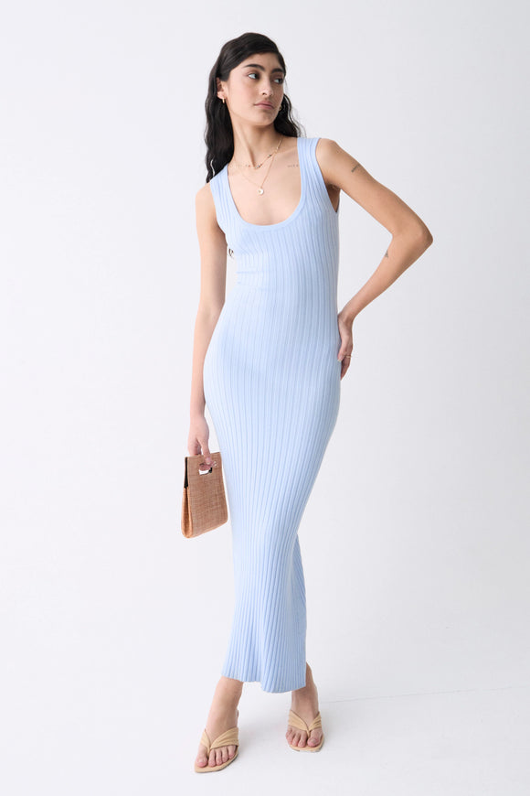Deluc | Amora Knit Dress | Light Blue | 9256D
