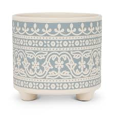 Abbott | Blue Stencil Planter Large