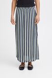 Ichi | Ihmarrakech AOP Skirt | Total Eclipse Stripe
