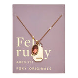 February Birthstone Necklace | Birthday Jewelry | Gold