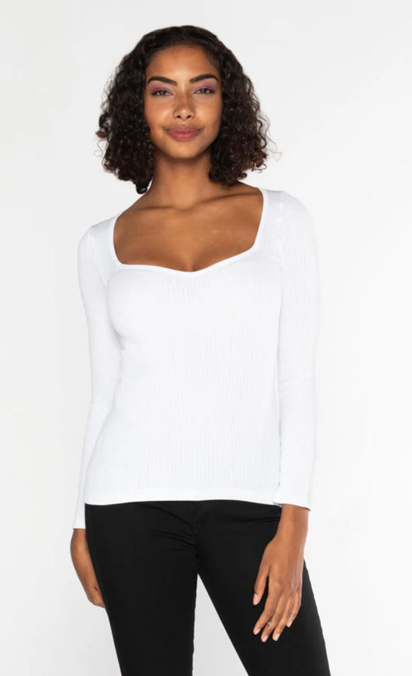 C’EST MOI | Seamless Rib Sweetheart Long Sleeve