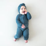 Kyte Baby | Ribbed Zippered Footless Romper | Atlantic 2T