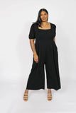 Smash + Tess | Patricia Cropped Romper | Midnight Black