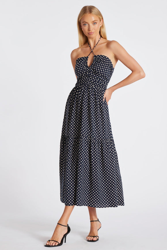 Bishop + Young | Aeries Halter Dress | Clover Print