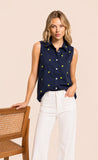 Pink Martini | Becky Lemon Top | Navy