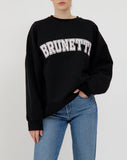 Brunette the Label | Brunette Crewneck Sweater | Black with Pink