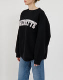 Brunette the Label | Brunette Crewneck Sweater | Black with Pink