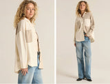 Z Supply | Sea All Day Color Block Jacket | Sea Salt | ZJ243838