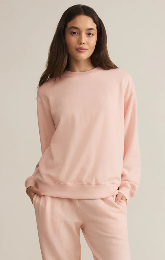Z Supply | Boyfriend Sweatshirt | Pink Salt