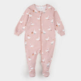 Petit Lem | Dress-Up Duck Print on Primrose Pink Sleeper