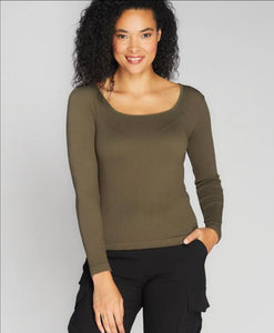 C’EST MOI | Seamless Rib Square Neck Top