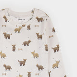Petit Lem | Highland Cow Print on Crème PJ Set