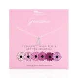 Lucky Feather | Wishbone Necklace Best Grandma | Silver
