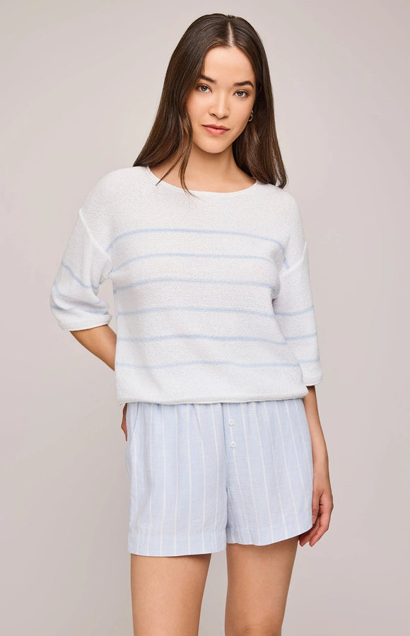 Gentle Fawn | Kerrigan Knit Sweater | Sky Stripe