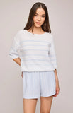 Gentle Fawn | Kerrigan Knit Sweater | Sky Stripe