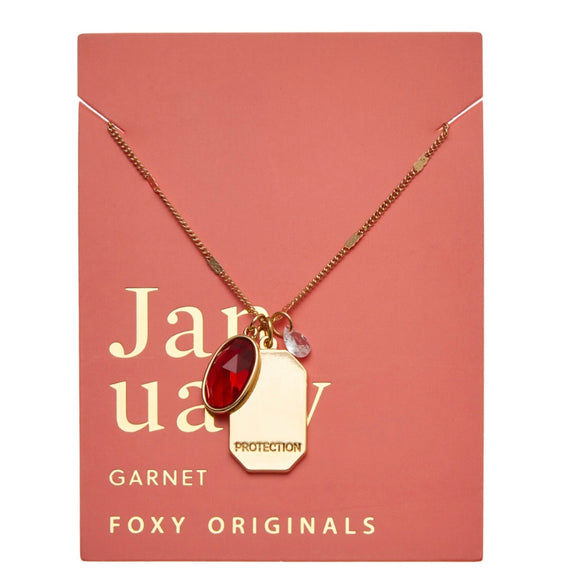 January Birthstone Necklace | Birthday Jewelry | Gold