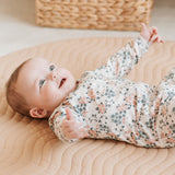 Petit Lem | Spring Flowers Print on Cream Sleeper