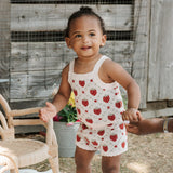 Petit Lem | Pink Strawberry Knit Short Set