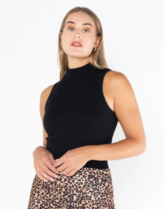 C’EST MOI | Bamboo Sleeveless Mock Neck Tank