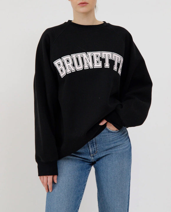 Brunette The Label | Brunette Not Your Boyfriend’s Crew | Washed Black and Pink