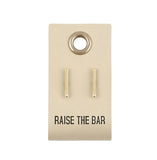 Leather Tag Earrings