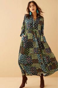 Myra Bag | Julianna Colorblock Drop Waist Dress