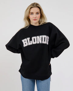 Brunette The Label | Brunette Not Your Boyfriend’s Crew | Washed Black and Pink