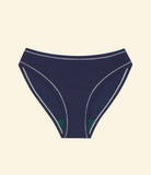 Huha | Bikini Mineral Underwear | Navy & White Stitching