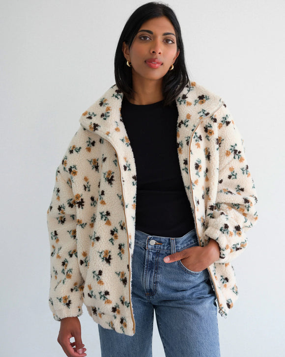 Brunette the Label | Floral Sherpa Jacket