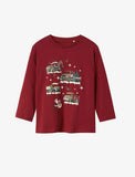 Name It | Construction Christmas Trucks Long Sleeve Shirt