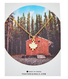 Foxy Originals | Maple Leaf Charm Necklace | Gold