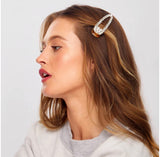 Kitsch | Metal Rhinestone Large Open Shape Hair Clip | Gold