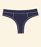 Huha | Thong Mineral Underwear | Navy & White