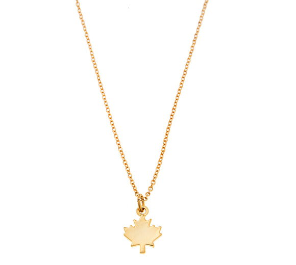 Foxy Originals | Maple Leaf Charm Necklace | Gold