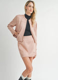 Sadie & Sage | Entertainer Faux Suede Skirt | Rose Pink | AG3613