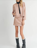 Sadie & Sage | Entertainer Faux Suede Skirt | Rose Pink | AG3613