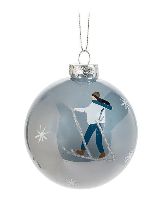 Abbott | Cross Country Skier Ball Ornament