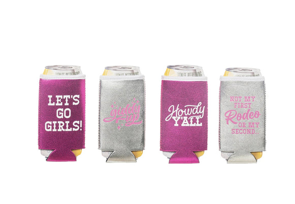 Totalee Gift | Giddy Up Metallic Can Coozie